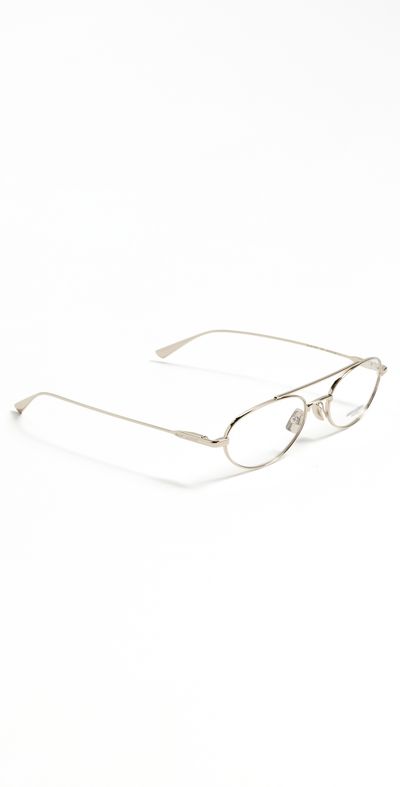Saint Laurent Saint Laurent Oval Glasses GOLD-GOLD-TRANSPARENT One
