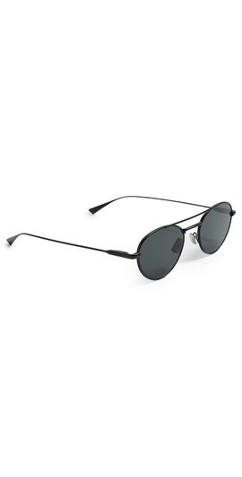Saint Laurent Saint Laurent Oval Sunglasses Black-Black-Black One