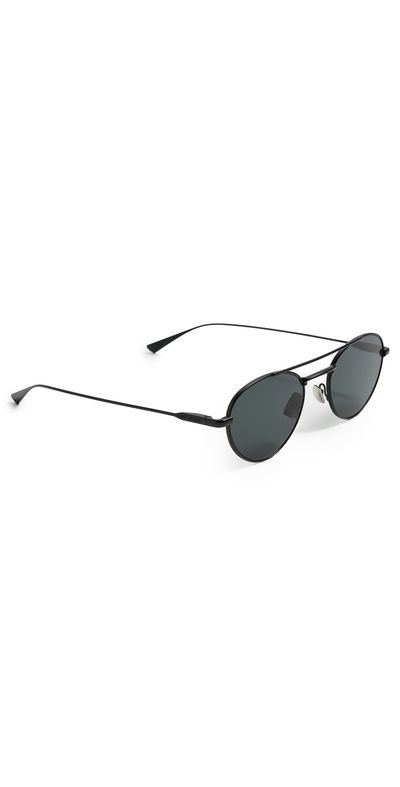Saint Laurent Saint Laurent Oval Sunglasses Black-Black-Black One