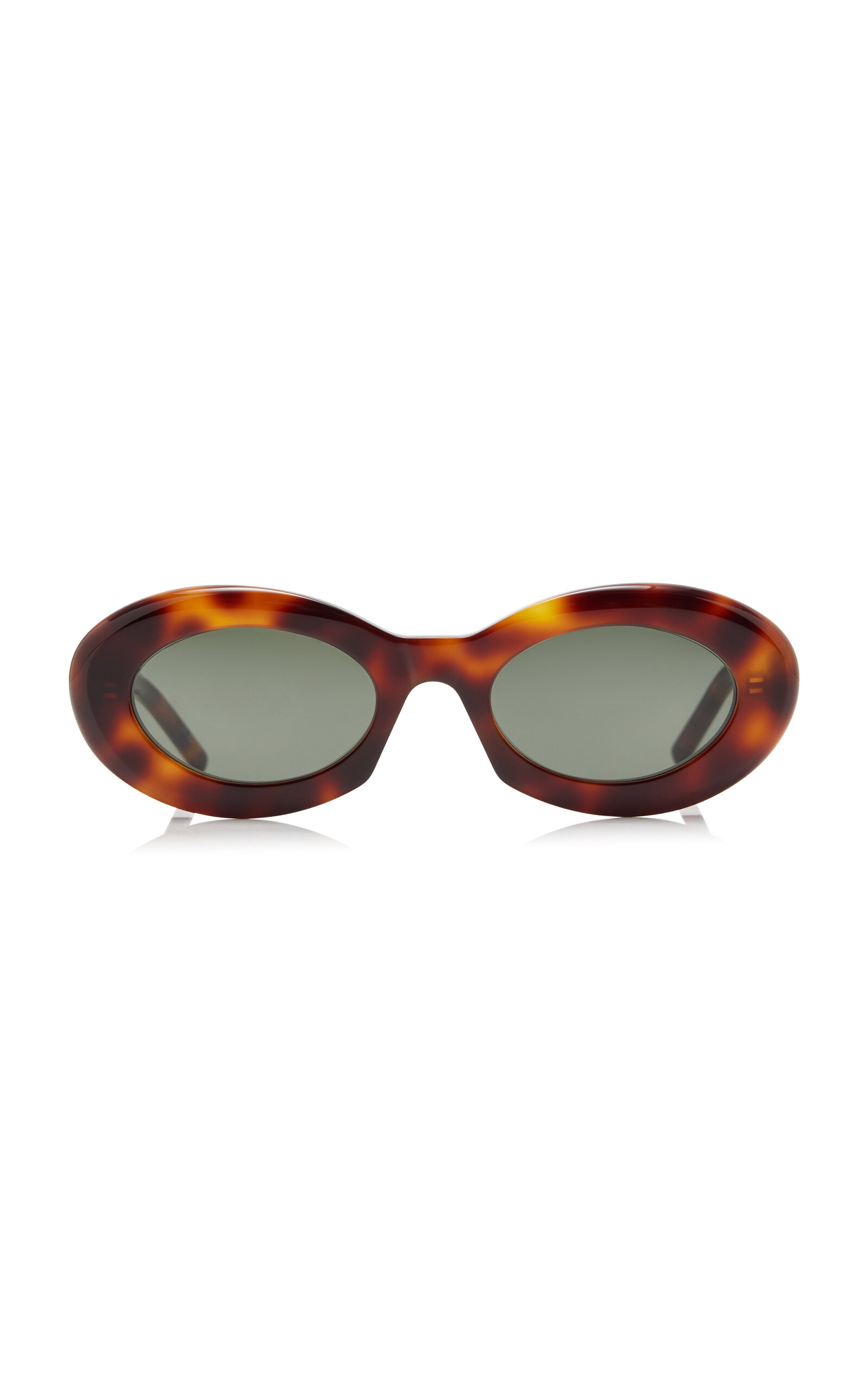 Saint Laurent Saint Laurent OvalFrame Acetate Sunglasses Brown OS