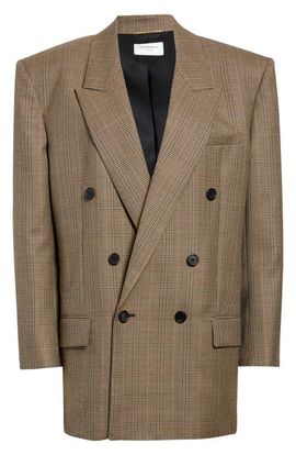 Saint Laurent Saint Laurent Oversize Glen Plaid Jacket