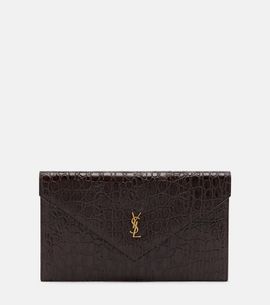 Saint Laurent Saint Laurent Paris Cassandre leather clutch
