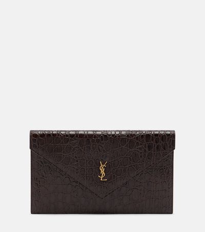 Saint Laurent Saint Laurent Paris Cassandre leather clutch