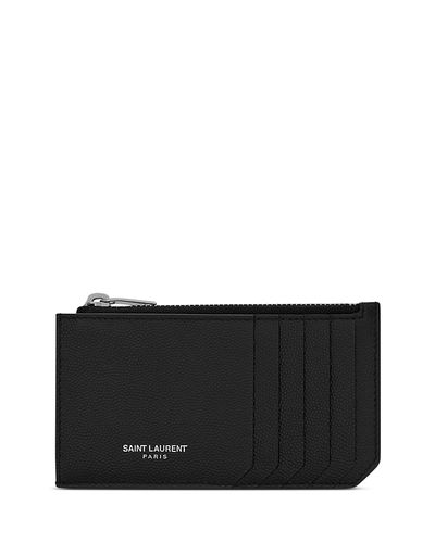 Saint Laurent Saint Laurent Paris Fragments Zipped Card Case