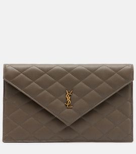 Saint Laurent Saint Laurent Paris leather clutch