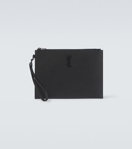 Saint Laurent Saint Laurent Paris leather tablet pouch
