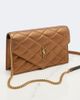 Saint Laurent Saint Laurent Paris metallic leather wallet on chain - 6