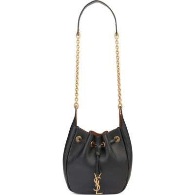 Saint Laurent Saint Laurent Paris VII Leather Bucket Bag