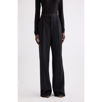 Saint Laurent Saint Laurent Pinstripe Wide Leg Pants
