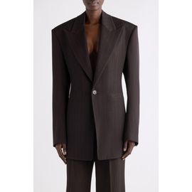 Saint Laurent Saint Laurent Pinstriped Single Button Jacket