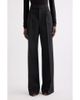 Saint Laurent Saint Laurent Pleated Wide Leg Wool Trousers - 1