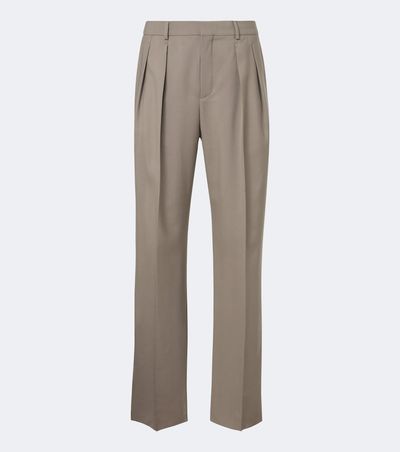 Saint Laurent Saint Laurent Pleated wool and mohair straight pants
