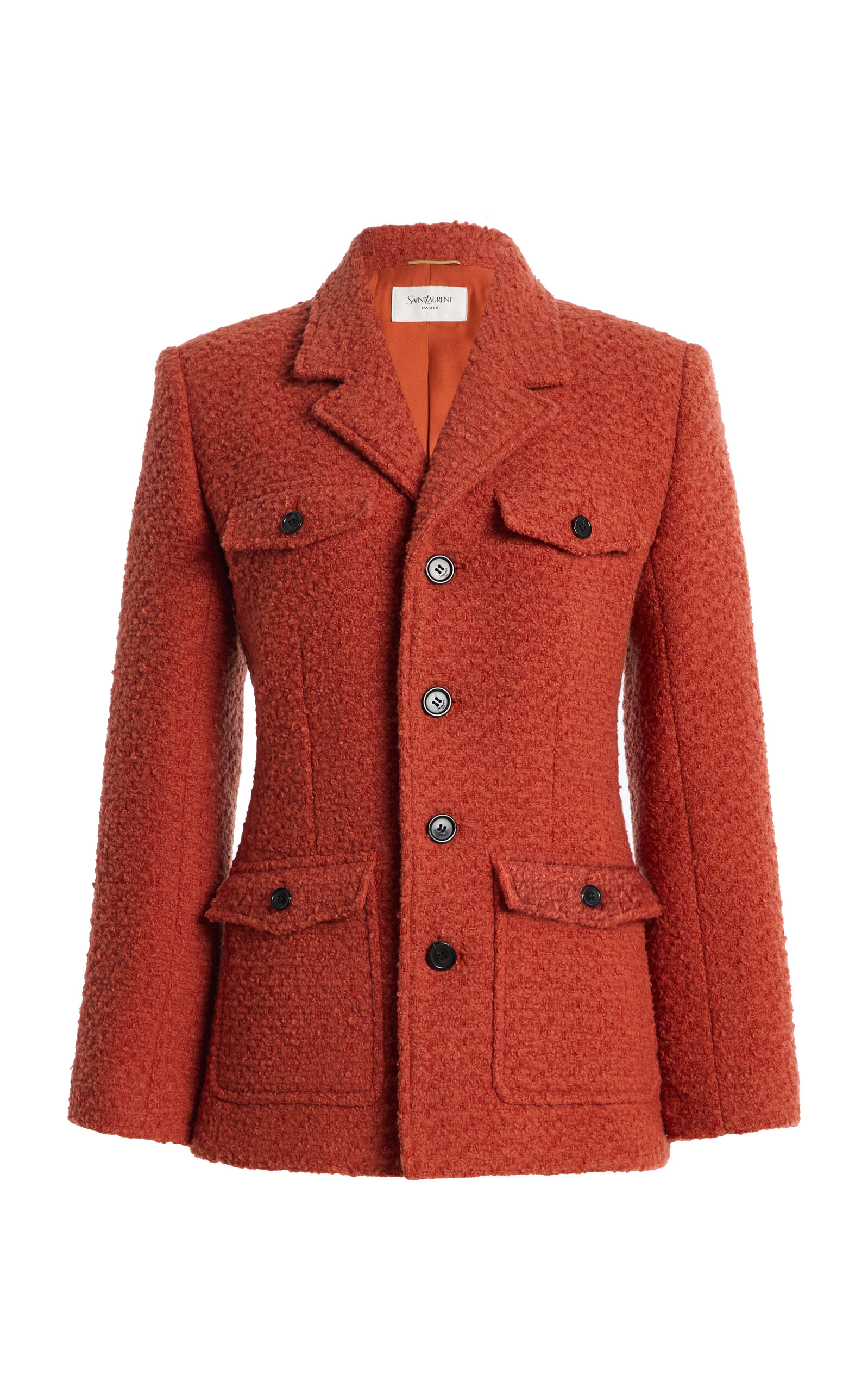 Saint Laurent Saint Laurent Pocketed Tweed Jacket
