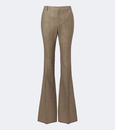 Saint Laurent Saint Laurent Prince of Wales wool flared pants