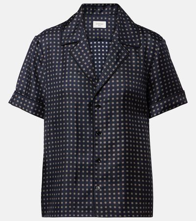 Saint Laurent Saint Laurent Printed silk satin pajama shirt