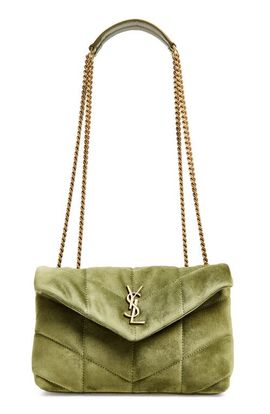 Saint Laurent Saint Laurent Puffer Toy Suede Crossbody Bag