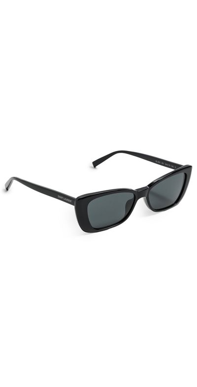 Saint Laurent Saint Laurent Rectangle Sunglasses Black-Black-Black One