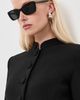 Saint Laurent Saint Laurent Rectangle Sunglasses Black-Black-Black One - 3