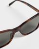 Saint Laurent Saint Laurent Rectangle Sunglasses Havana-Havana-Grey One - 5