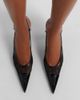 Saint Laurent Saint Laurent RenÃ©e 75 mesh and leather slingback pumps - 2