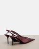 Saint Laurent Saint Laurent RenÃ©e leather-trimmed slingback pumps - 3
