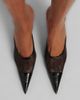 Saint Laurent Saint Laurent RenÃ©e mesh and leather mules - 3