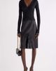 Saint Laurent Saint Laurent Rib Cardigan with Lace Trim - 2