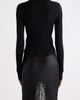 Saint Laurent Saint Laurent Rib Cardigan with Lace Trim - 3
