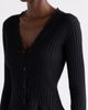 Saint Laurent Saint Laurent Rib Cardigan with Lace Trim - 5