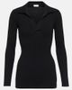 Saint Laurent Saint Laurent Ribbed-knit polo sweater - 1