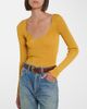 Saint Laurent Saint Laurent Ribbed-knit silk top - 2