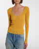 Saint Laurent Saint Laurent Ribbed-knit silk top - 5