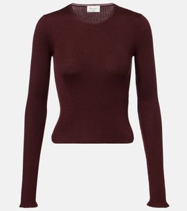 Saint Laurent Saint Laurent Ribbed-knit wool, cashmere, and silk top