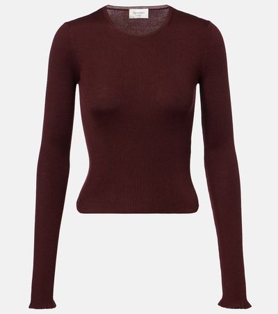 Saint Laurent Saint Laurent Ribbed-knit wool, cashmere, and silk top