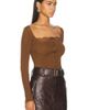 Saint Laurent Saint Laurent Ribbed Lacy Button Up Top - 2