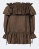 Saint Laurent Saint Laurent Ruffled poplin minidress - 1