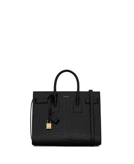 Saint Laurent Saint Laurent Sac De Jour in Crocodile-Embossed Leather