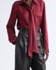 Saint Laurent Saint Laurent Satin Stripe Tie Neck Shirt - 1