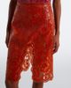Saint Laurent Saint Laurent Scalloped coated lace pencil skirt - 3