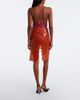 Saint Laurent Saint Laurent Scalloped coated lace pencil skirt - 4