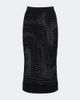 Saint Laurent Saint Laurent Semi-sheer pointelle midi skirt - 1