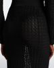 Saint Laurent Saint Laurent Semi-sheer pointelle midi skirt - 4