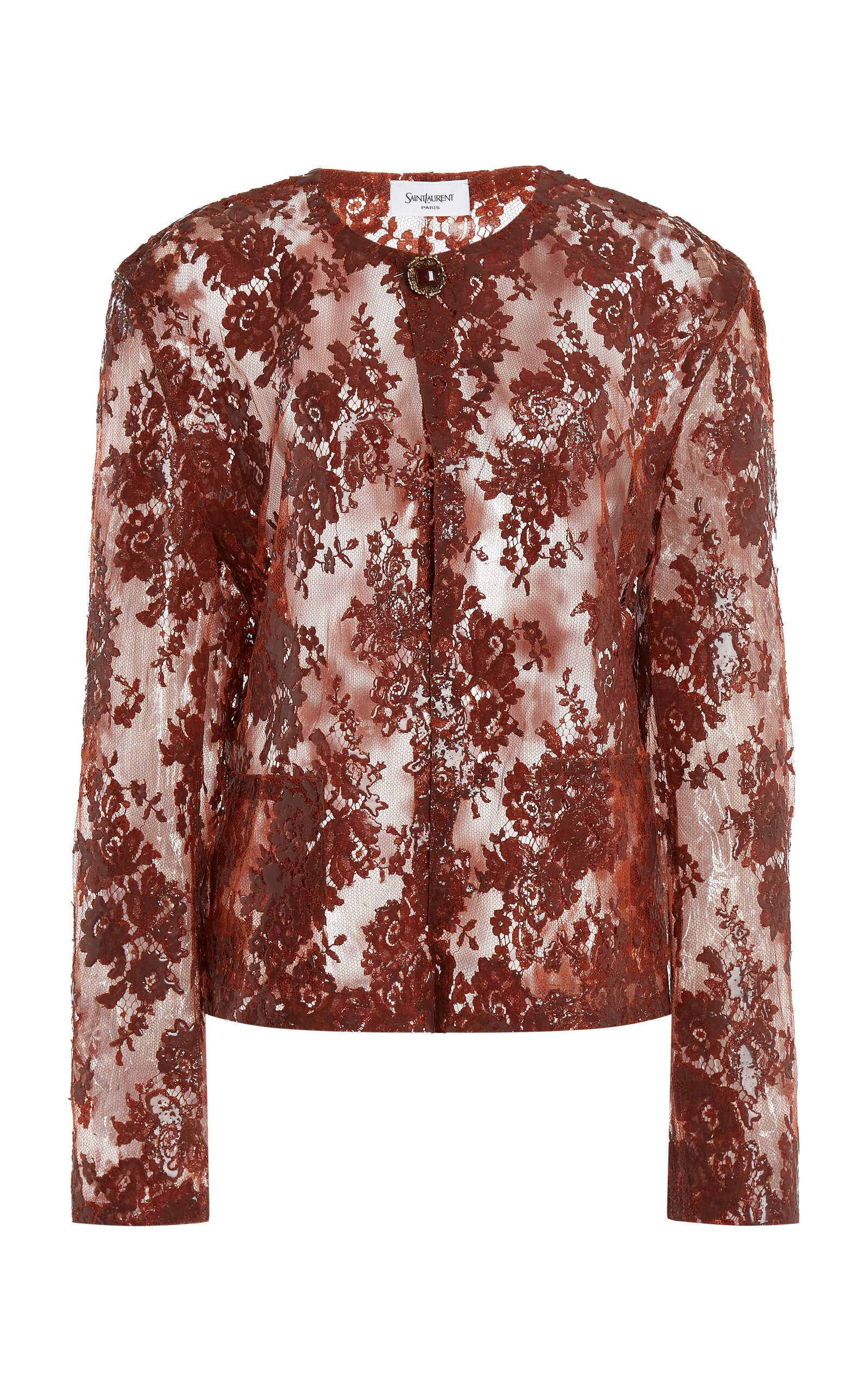 Saint Laurent Saint Laurent SiliconeCoated Lace Jacket