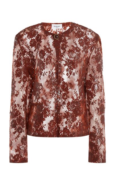 Saint Laurent Saint Laurent SiliconeCoated Lace Jacket