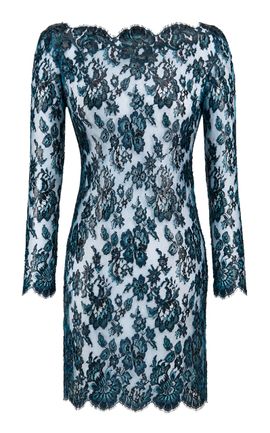Saint Laurent Saint Laurent SiliconeCoated Lace Mini Dress