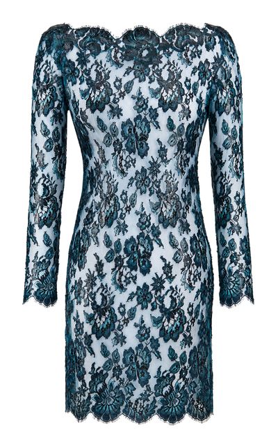 Saint Laurent Saint Laurent SiliconeCoated Lace Mini Dress