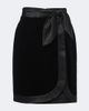 Saint Laurent Saint Laurent Silk-trimmed velvet wrap skirt - 1