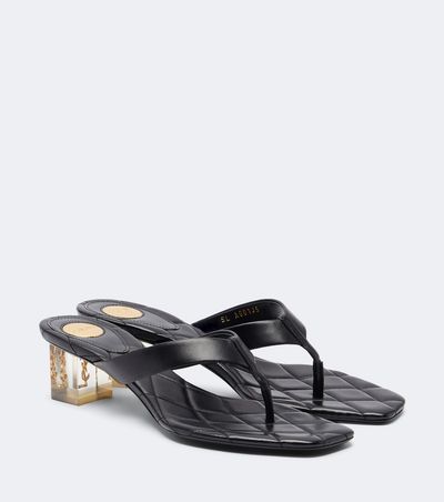 Saint Laurent Saint Laurent Sip quilted leather thong sandals