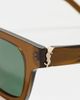 Saint Laurent Saint Laurent SL M157 Sunglasses BROWN-BROWN-GREEN One - 5