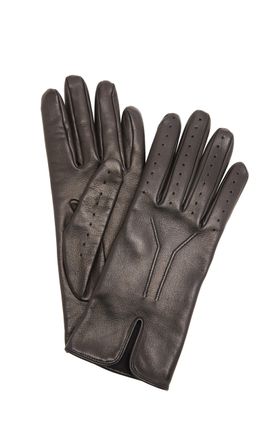 Saint Laurent Saint Laurent Slit LeatherSilk Gloves